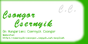 csongor csernyik business card